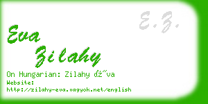 eva zilahy business card